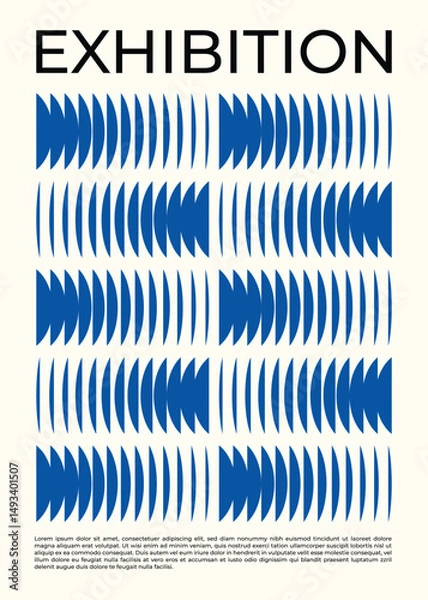 Obraz Retro geometric poster design template