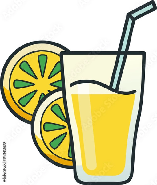 Obraz lemonade color vector icon  on white or transparent background