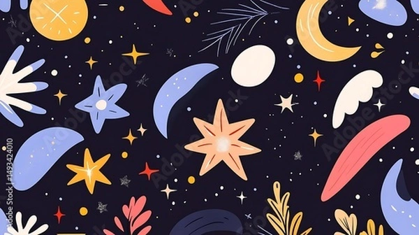 Fototapeta 夜空の万華鏡