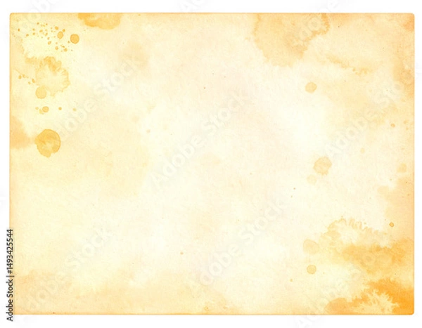 Fototapeta Aged paper sheet featuring light brown stains and subtle textured marks.
