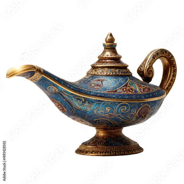 Fototapeta  Magic Aladdin Genie Lamp Isolated on Transparent Background