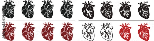 Obraz Human Heart Intricate Svg Bundle Design