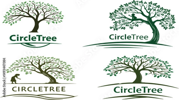 Fototapeta circle tree vector 