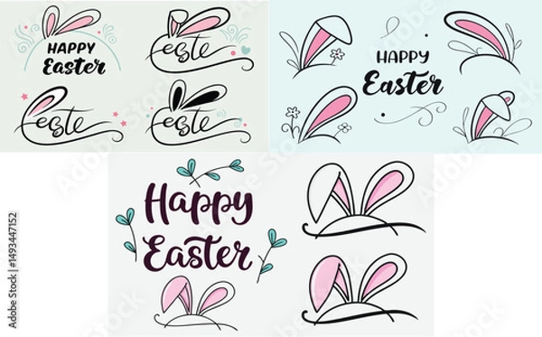 Obraz happy ester vector