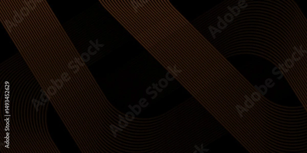 Fototapeta Modern geometric shapes lines design elements.Futuristic abstract background with overlap layer.Abstract black background illustration with geometric graphic elements Suit for cover, banner, brochure,