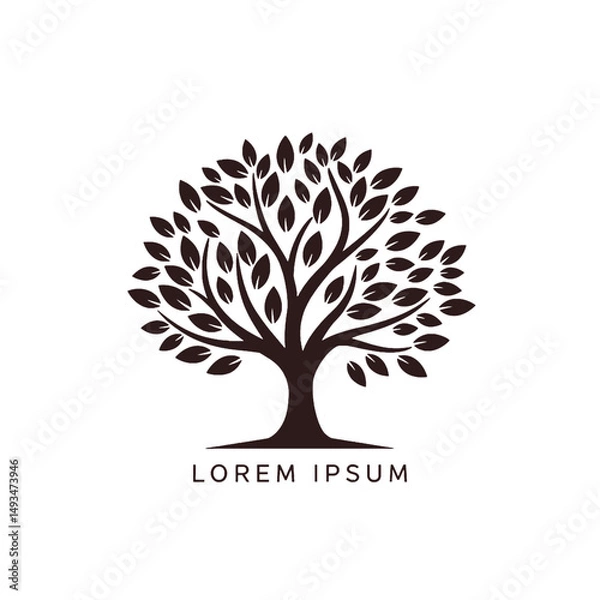 Obraz Circular Oak Tree Logo