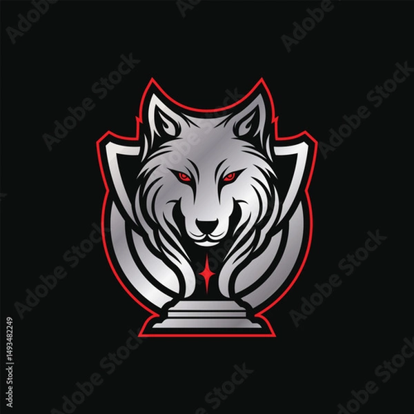 Fototapeta wolf trophy