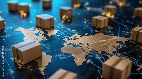 Fototapeta Enhancing Efficiency in Shipping Processes 