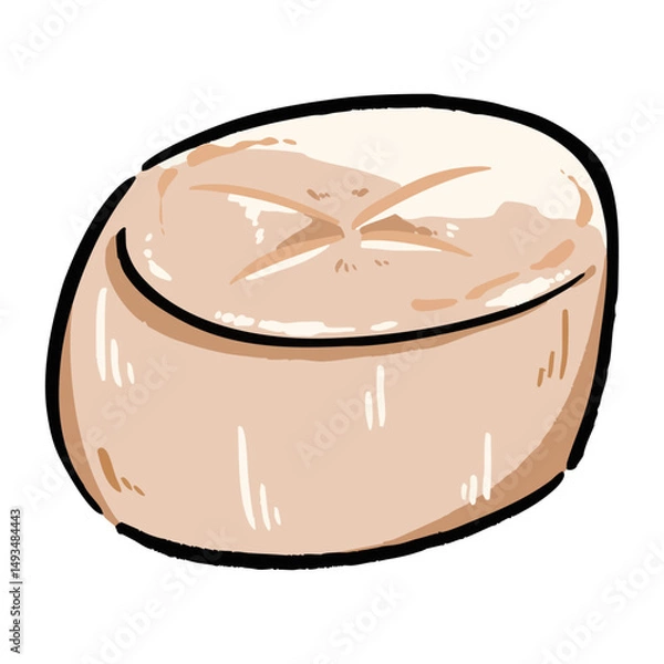 Obraz 手書き_ホタテ_ベクター素材_01