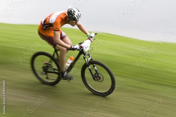 Obraz Radfahrer auf Mountain Bike