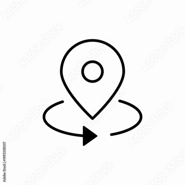 Fototapeta Location marker business point icon vector sign