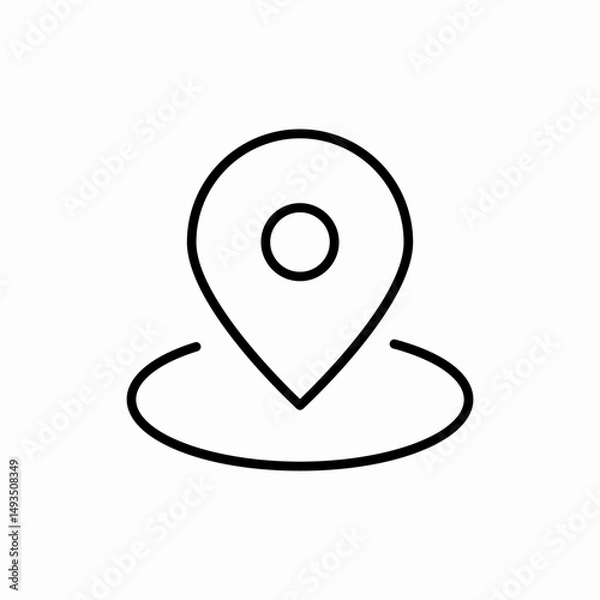 Obraz Location destination marker point icon vector sign