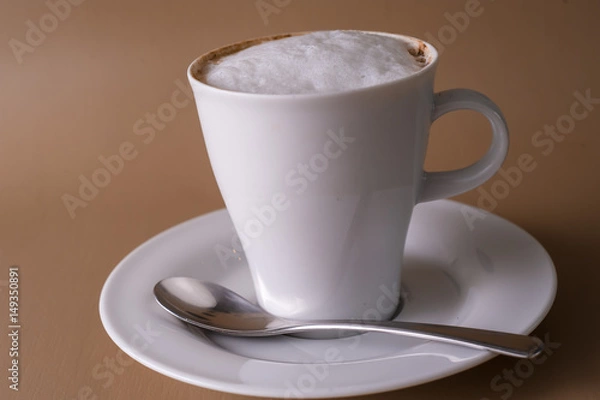 Obraz Coffee with Milk and spoon side light