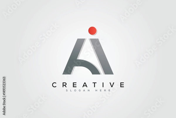 Obraz minimal ai logo vector template