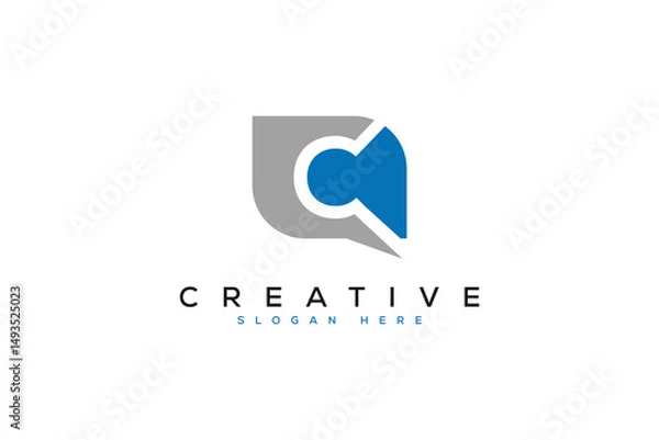 Fototapeta minimal c logo vector template