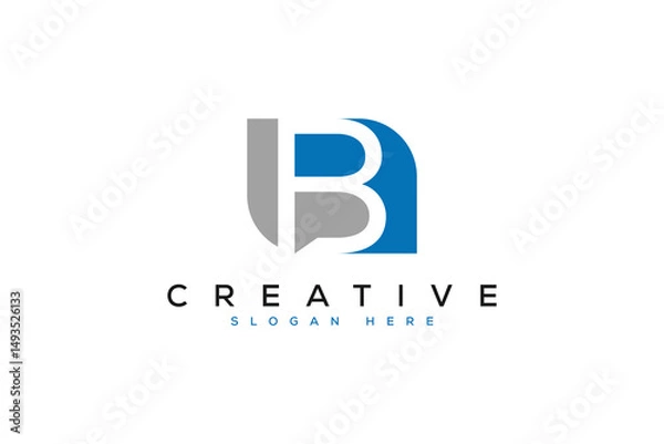 Obraz minimal b logo vector template