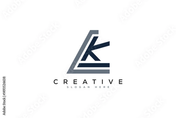 Obraz minimal lk logo vector template