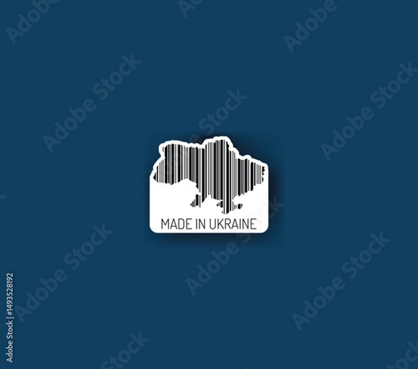 Fototapeta Discover fascinating sticker designs with barcodes in the shape of a map of Ukraine. Enhance your projects with visual perfection. Buy now!