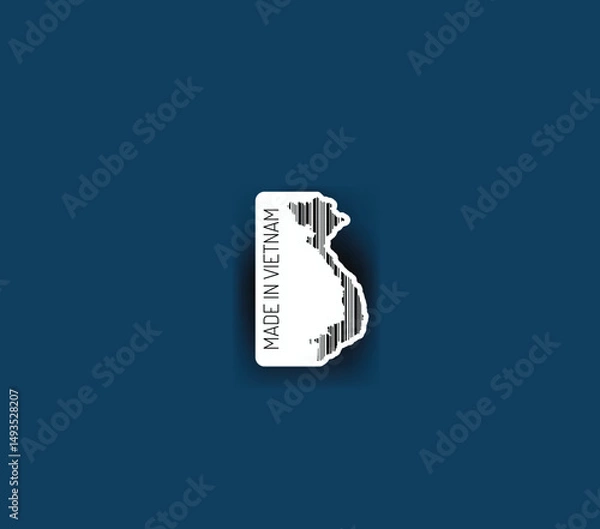 Fototapeta Discover fascinating sticker designs with barcodes in the shape of a map of Vietnam. Enhance your projects with visual perfection. Buy now!