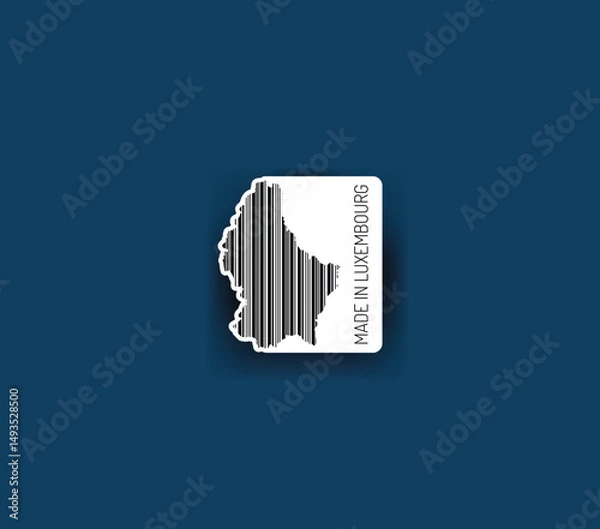 Fototapeta Discover fascinating sticker designs with barcodes in the shape of a map of Luxembourg. Enhance your projects with visual perfection. Buy now!