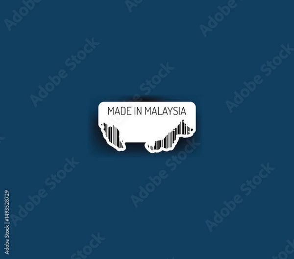 Fototapeta Discover fascinating sticker designs with barcodes in the shape of a map of Malaysia. Enhance your projects with visual perfection. Buy now!