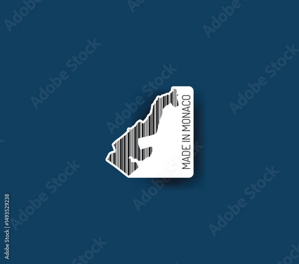 Fototapeta Discover fascinating sticker designs with barcodes in the shape of a map of Monaco. Enhance your projects with visual perfection. Buy now!