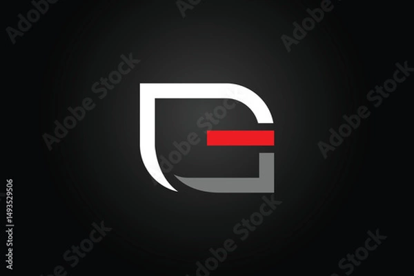 Fototapeta minimal g logo vector template