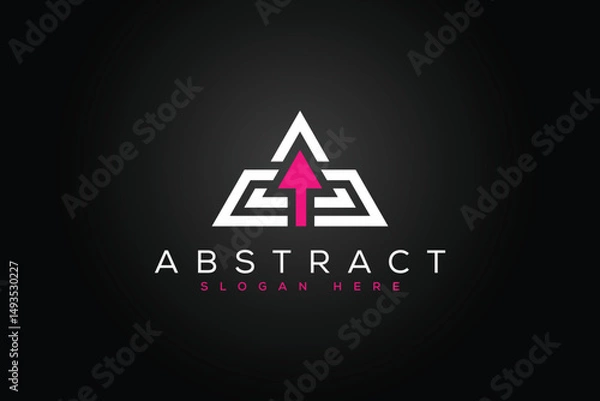 Fototapeta minimal cac arrow logo vector template
