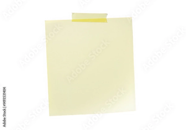 Fototapeta Sticky note paper memo message isolated on transparent background
