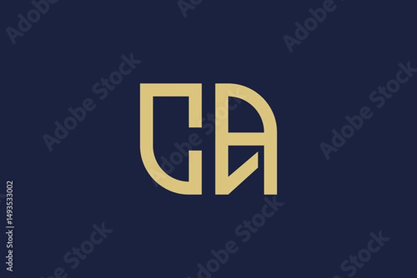 Fototapeta simple ca logo vector template