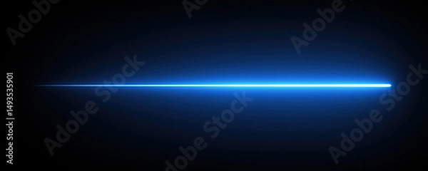 Obraz Moving blue light streak ray 