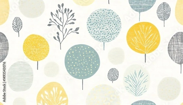 Obraz Abstract circular trees pattern