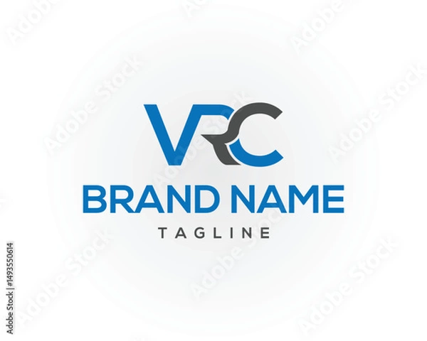 Fototapeta VRC letter logo design vector template for company branding and corporate identity simple and modern style