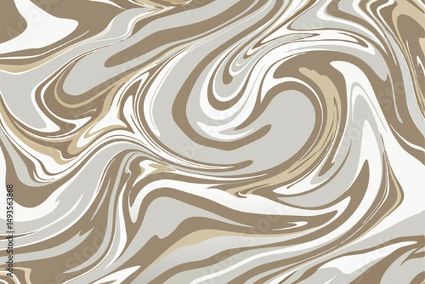 Fototapeta Modern abstract swirls in earthy tones transparent background suitable for design projects