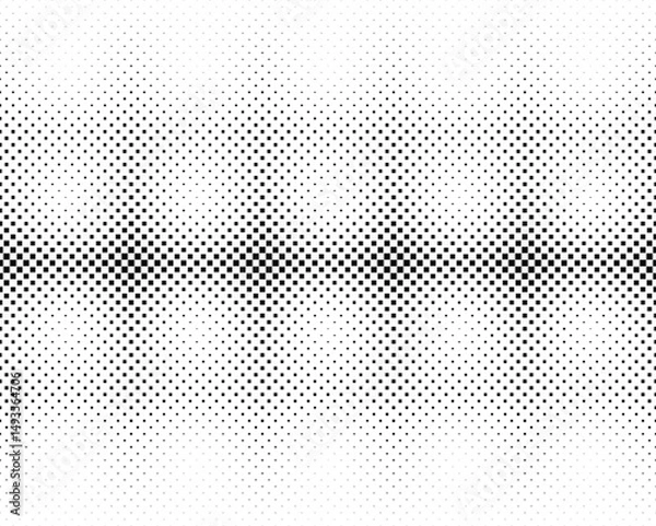 Obraz Geometric pattern of black rectangles on a white background.Seamless in one direction.Option with an Average fade out. 