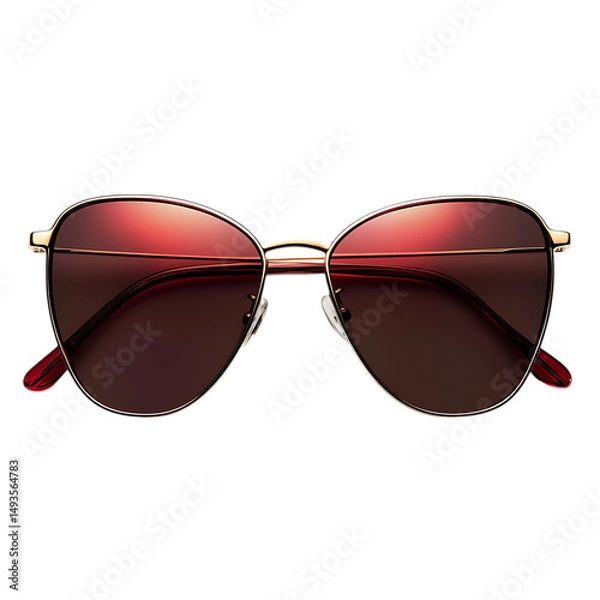 Fototapeta Sophisticated Oversized Sunglasses with Polished Me Isolated on Transparent Background