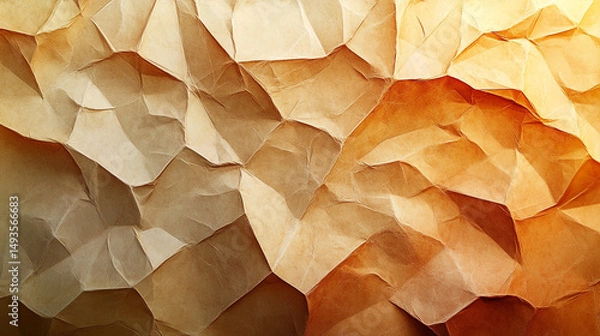 Fototapeta Abstract crumpled brown paper texture background image high resolution vintage style.