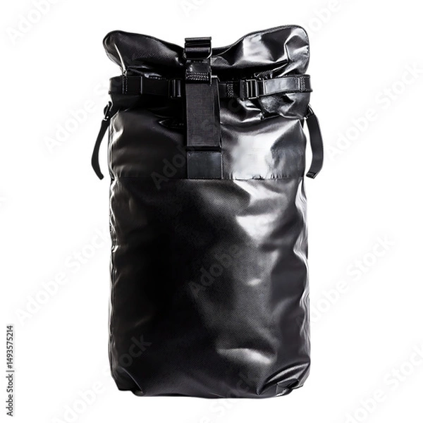 Fototapeta Rugged Waterproof Dry Bag with Reinforced Seams Isolated on Transparent Background