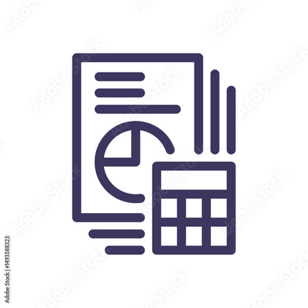 Fototapeta Business strategy success related icon outline and linear vector.