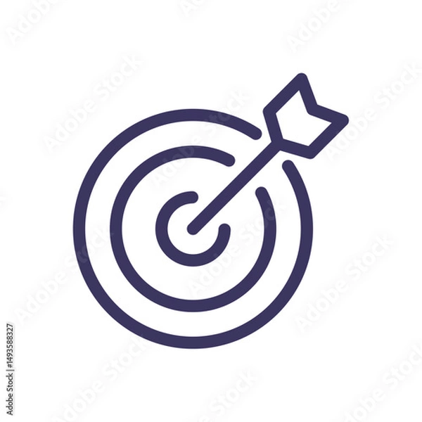 Fototapeta Business strategy success related icon outline and linear vector.