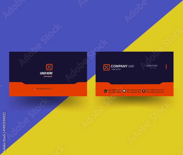 Obraz Brand identity. They serve as a convenient way to exchange information, especially in professional settings. While digital options exist, a physical card can be more memorable and impactful.