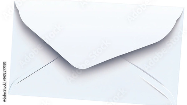 Obraz Empty Envelope Open on Clear Background, PNG for Digital Notifications, Postal Themes, or Business Communication Design

