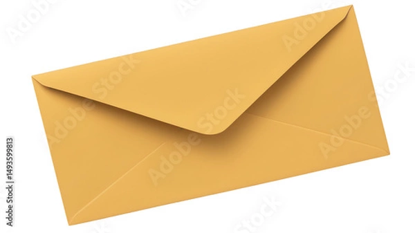 Obraz Isolated Mail Envelope Opened Blank, Transparent Background PNG for UI Messaging, Delivery Concepts, or Business Icons

