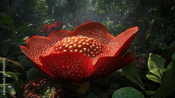 Obraz red heart in the garden