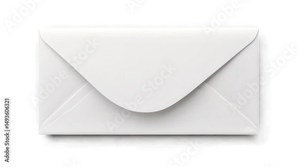 Obraz White Open Envelope Graphic on Clear Background, Perfect for Digital Stationery, Messaging Themes, or Notification Design

