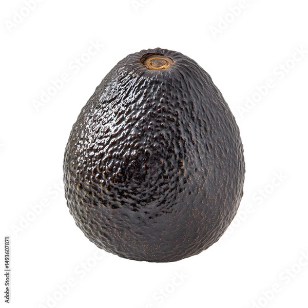 Fototapeta Avocado closeup isolated on transparent background. PNG format