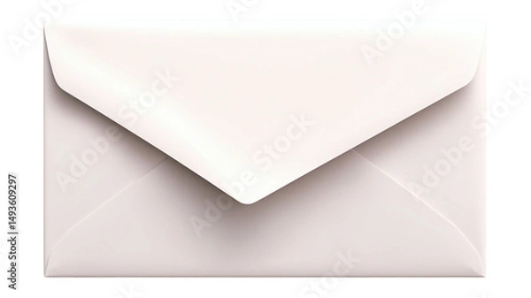 Obraz Simple Open Envelope Isolated on Transparent Background, Ideal PNG for Business Mail, Messaging Icons, and Web UI Use

