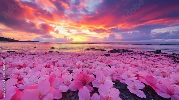 Obraz pink flamingos on the lake
