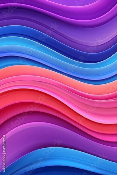 Fototapeta Abstract colorful waves background design