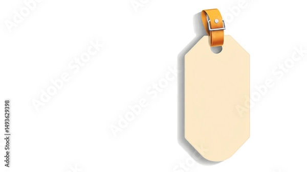 Fototapeta Clean Discount Tag Label in PNG Format – Empty Vector Template for Custom Pricing, Online Deals, and Retail Campaigns

